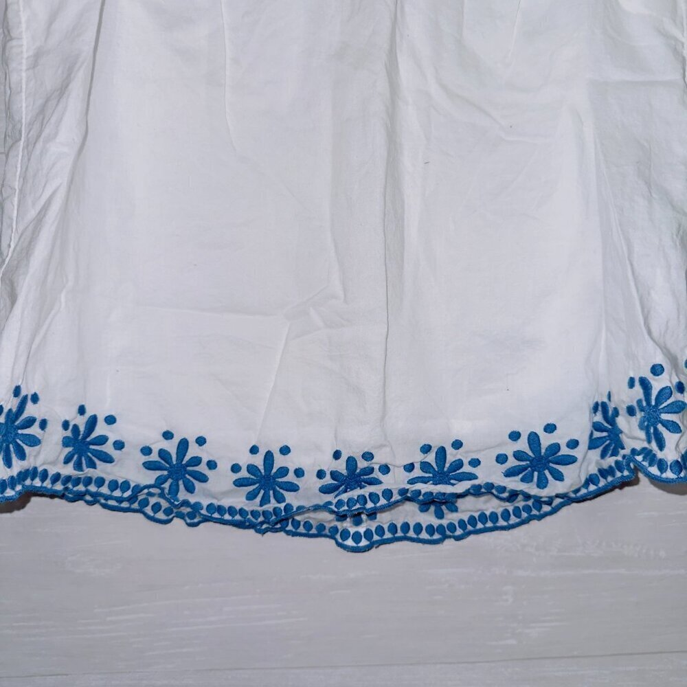 J. Crew Factory Bi353 Cotton high-neck swing top with embroidery size small - Picture 4 of 7